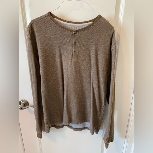 Mens Brown Henley shirt - Picture 1 of 4
